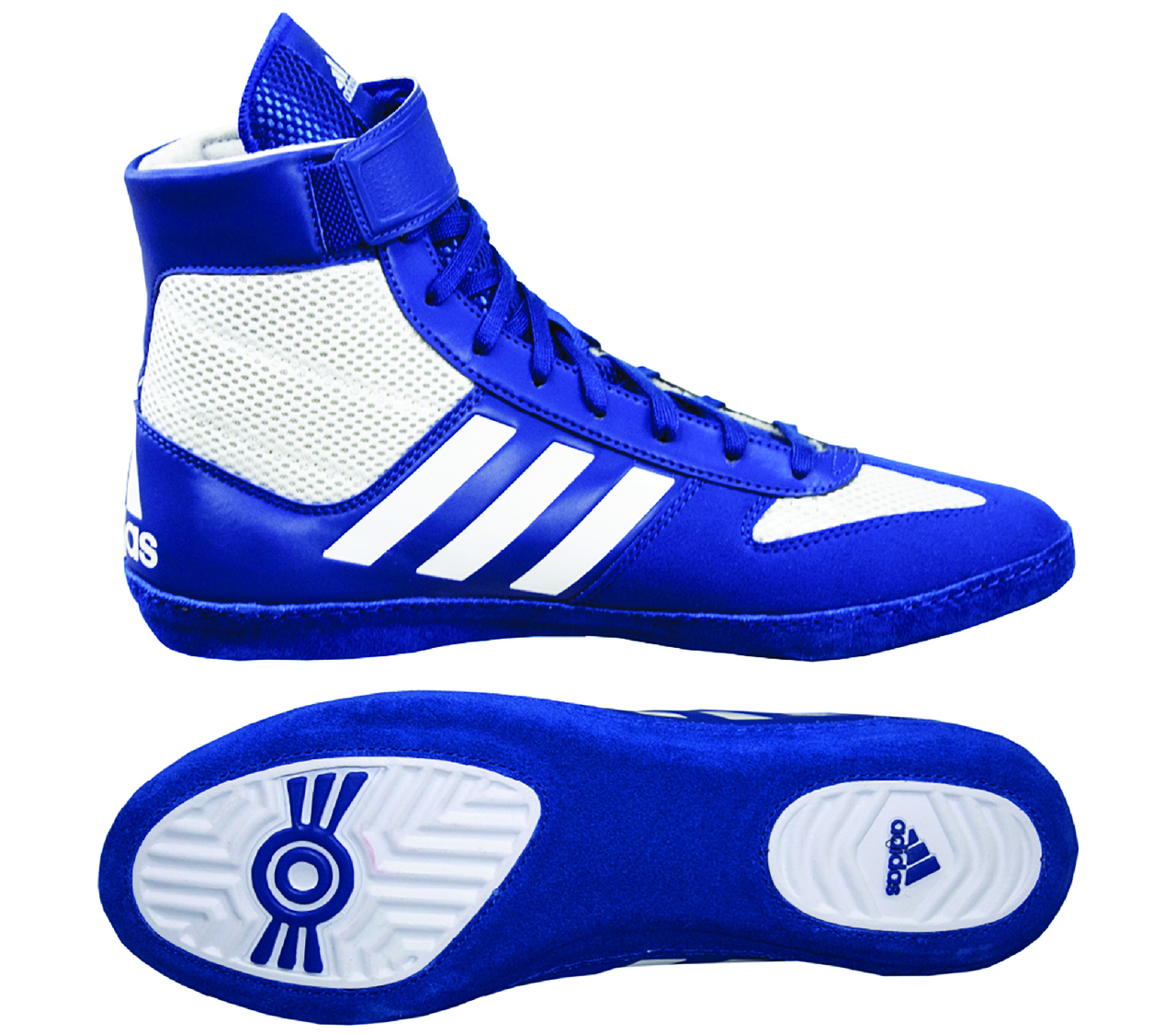 Adidas Combat Speed 5 Wrestling Shoes, color: Royal/White